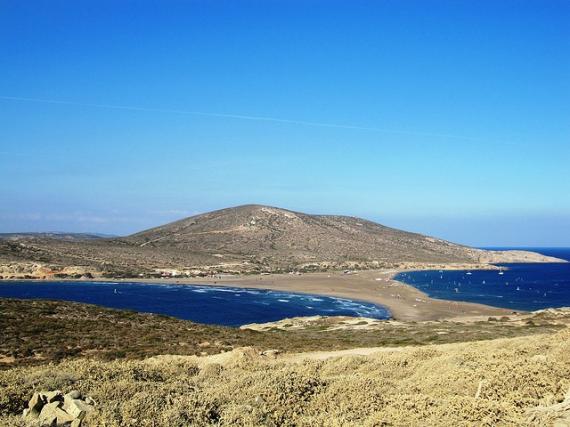 'Looking back from Prasonisi - Southern Tip of Rhodes' - Rodos